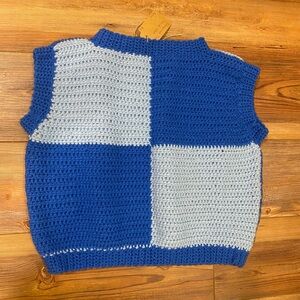 Crocheted Two Toned Vest